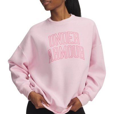 Under Armour dámská mikina Rival Flc OS Varsity Crew Růžová – Zboží Mobilmania