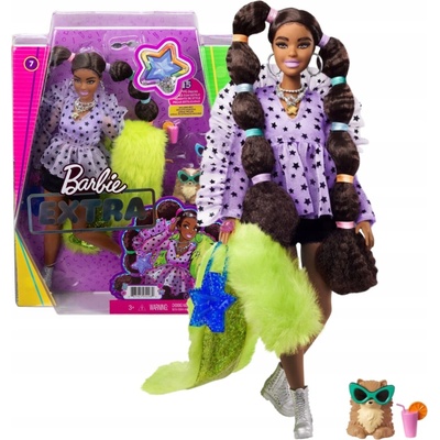 Barbie Extra v puntíkaté blůze s copy