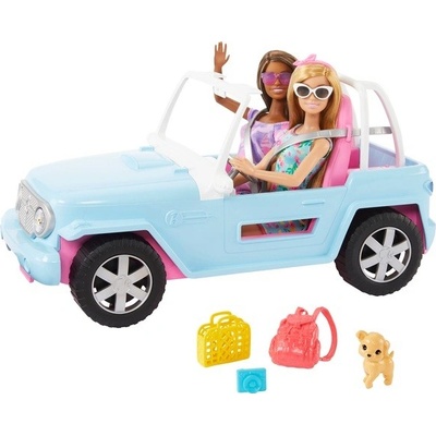 Mattel Barbie auto Jeep a dvě panenky