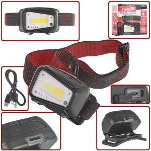 Tvardy Челник с датчик за движение LED COB 8W (5W+3W) 1800mAh 520lm IP44 60758 (T00951)