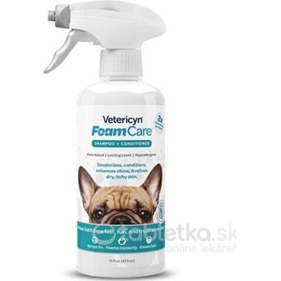 Vetericyn Foam Šampón Carekondicionér na všetky typy srsti 473 ml