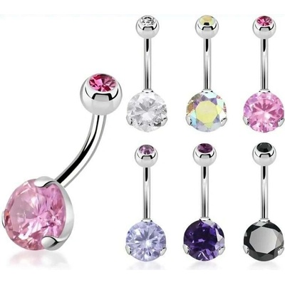 InfinityPierce Piercing do pupíku s kamínkem v různých barvách BNRDZ8JB