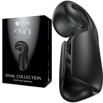 Иновативен мастурбатор с вибрации - Evo Slide N'Roll Black (D-241933)