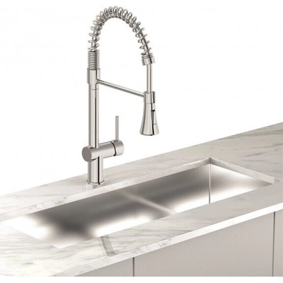 Inter Ceramic Месингов кухненски смесител icf 7561017c new - едноръкохватков, хром с изтеглящ душ (7561017c new)