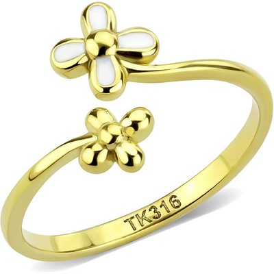 Mabell Dámský prsten z chirurgické oceli FLOWER CZ221TK3631 5C45