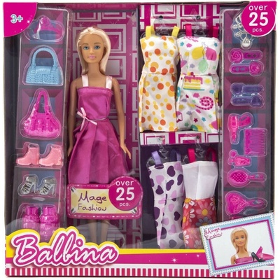 Teddies modelka bez kĺbového 30 cm s oblečením a s doplnkami