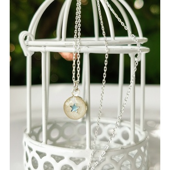 Meganflo Синя звезда - сребърен медальон с кърма