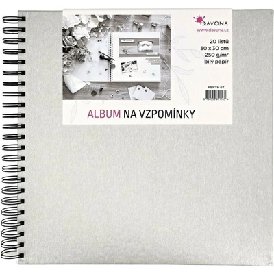 Davona Album kroužkové 30 × 30 cm (250 g/m2, 20 listů) - stříbrné