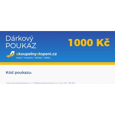 Dárkový poukaz 1 000 Kč