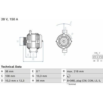 Alternátor BOSCH 0 986 084 280 (0986084280)
