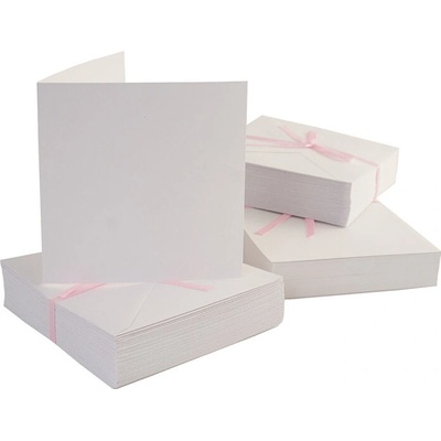 WEST DESIGN 13,5x13,5cm přání a obálky 100ks (240g/m2) bílé