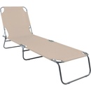 Linder Exclusiv Záhradné polohovacie lehátko Béžové