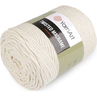 Prima-obchod Pletací příze Twisted Macrame 500 g rozčesávací, barva 9 (752) béžová nejsv.
