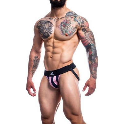 Cut4Men JOCKSTR4P01 Jockstrap Pink Stripes