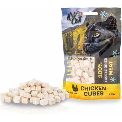Kidcat Super Premium 100% freeze dried CHICKEN CUBES - kuraciecí mäso mrazem sušené, 25 g