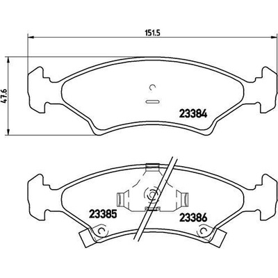 Sada brzdových platničiek kotúčovej brzdy BREMBO P 30 009