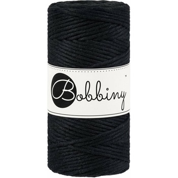 Bobbiny Macrame Cord 3 mm 100 m Black юта (MS-E007)