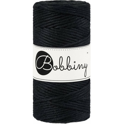 Bobbiny Macrame Cord 3 mm 100 m Black юта (MS-E007)