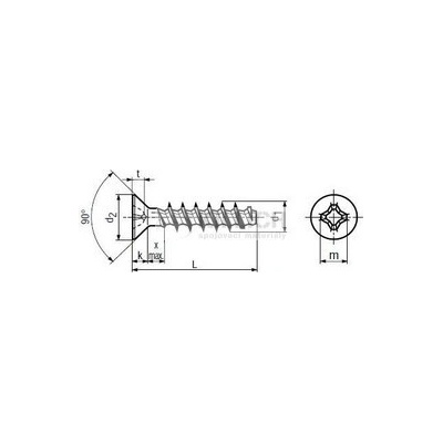 šroub 2.2x6 ZINEK do plastu zápustná hlava křížová drážka BN 13576 – Zbozi.Blesk.cz