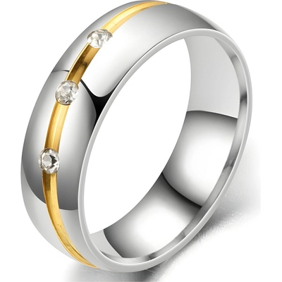 HARAHU Дамски Пръстен LO-17392 - Сребърен / Златен / 62mm KP17392 (LO-17392)