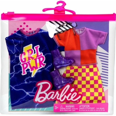 Mattel Barbie obleček s doplňky v praktickém balení HJT36