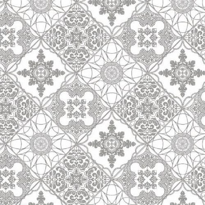 Obrus PVC 154C ornamenty sivé metráž, 20 m x 140 cm, IMPOL TRADE