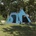 vidaXL Тент тип Teepee за 5 души с покрив Синьо 545 x 450 x 295 см (42004000)