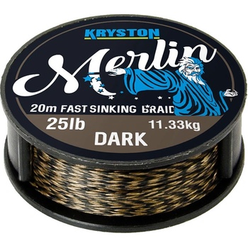 Kryston šňůra Merlin Fast Sinking Braid Černá 20m 35lb