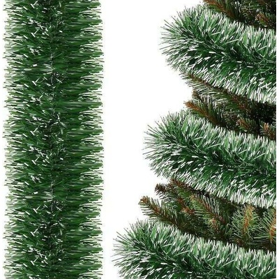 Vánoční řetěz Springos zelený 6 m plastový průměr 10 cm