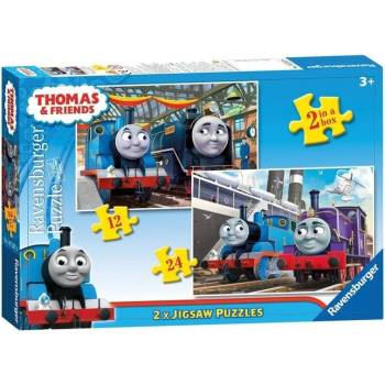 Ravensburger Пъзел Влакчето ТОМАС (12-24ч. ) от Ravensburger, Thomas & Friends puzzle 2в1, 072378