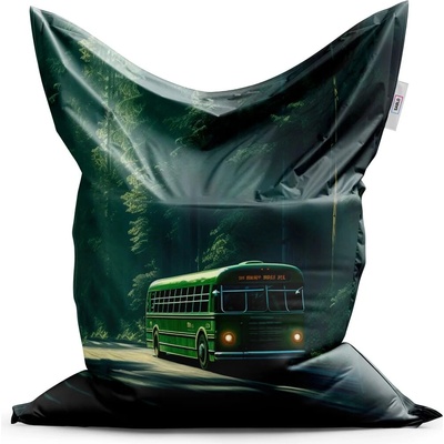 Sablio Sedací vak Zelený autobus v lese 200x140 cm