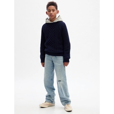 GAP detské džínsy '90s loose organic modrá