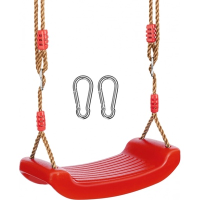 TecTake Závěsná houpačka Swifty protiskluzová a výškově nastavitelná červená