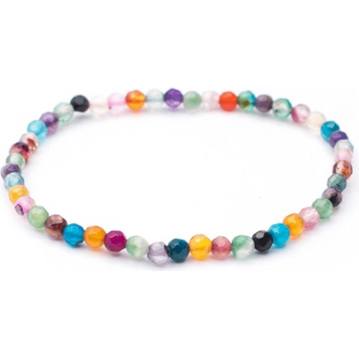 Milujeme Kameny Achát barvený náramek fazetovaný kulička NFK62