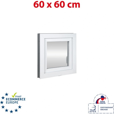 Okna Hned Plastové okno 60x60 cm bílé otevíravé i sklopné pravé – Sleviste.cz