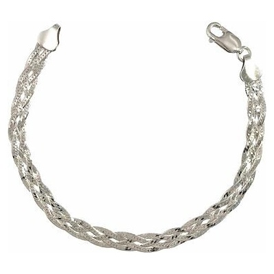 INFINITYSILVER Stříbrný náramek HB čtyřpramenný splétaný 16010354R20