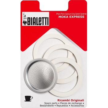 Bialetti 9 hliník sitko + silikonové tesnenie 3 ks