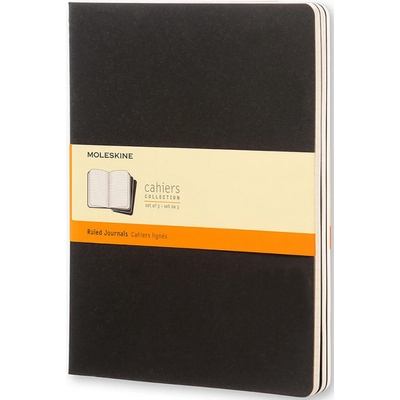 Moleskine školské zošity linajkové čierne 3ks