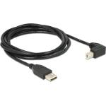 Delock USB-A 2.0 - USB-B 2.0 M/M кабел за данни 2m черен прав/90 83528 (83528)