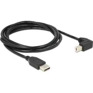 Delock USB-A 2.0 - USB-B 2.0 M/M кабел за данни 2m черен прав/90 83528 (83528)