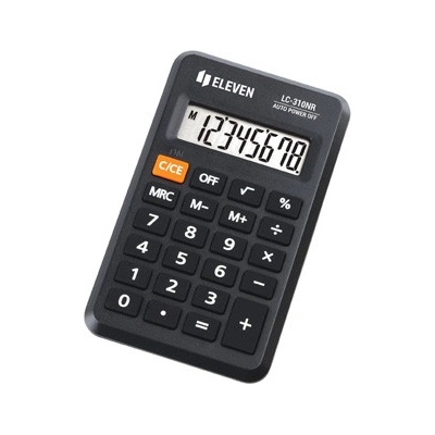 Eleven kalkulačka LC310NR, černá, kapesní, osmimístná
