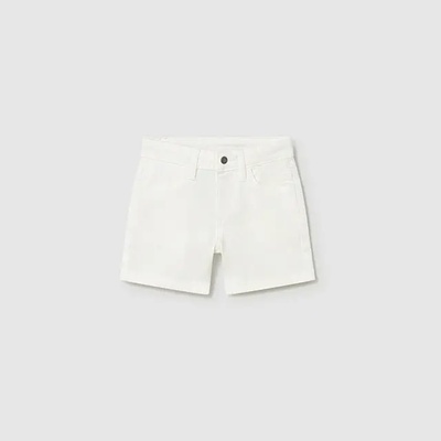 Mayoral Къси панталони 5 джоба памук Бял за бебе момче Mayoral