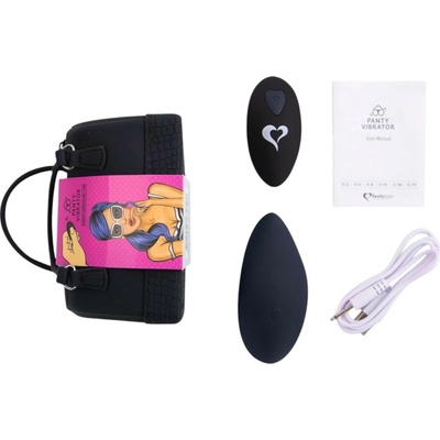 FEELZTOYS Nohavičky nabíjací rádiový vibrátor na klitoris čierny