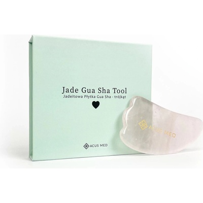 Acus Med Kámen Gua Sha | Nefritová masážní deska trojúhelník růžová