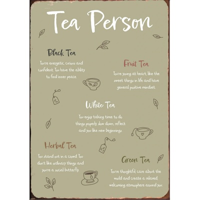 IB LAURSEN Plechová ceduľa Tea Person