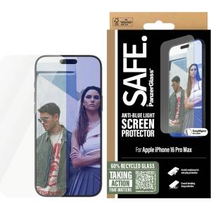 Panzer Стъклен протектор SAFE за iPhone 16 Pro Max, EyeCare, Ultra-Wide Fit