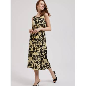 Moodo Жълта флорална миди рокля Moodo Moodo | Zhalt | ЖЕНИ | S