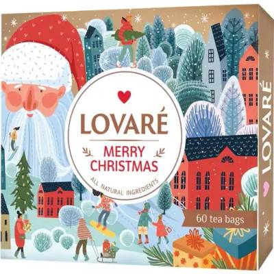 Lovaré Merry Christmas Flowers & Tea kolekcia porciovaných čajov 60 porcií