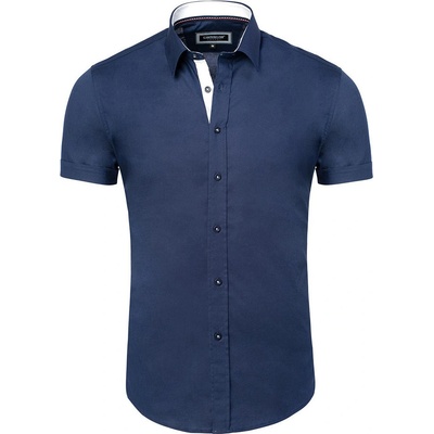 Carisma pánská košile krátký rukáv slim fit 9102 tmavě modrá