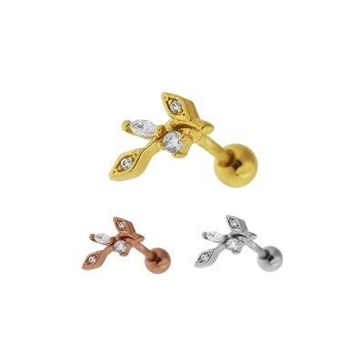 Piercingate činka do ucha PNC00099 stříbrná